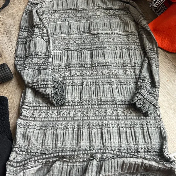 POL Elegant Dark Gray Fully Lined Lace &‎ Crochet Dress size smal - Image 11