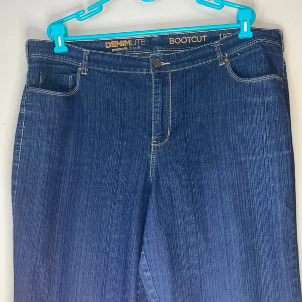 DenimLite Dark Wash Bootcut Jeans Size 18 Tall - Image 6