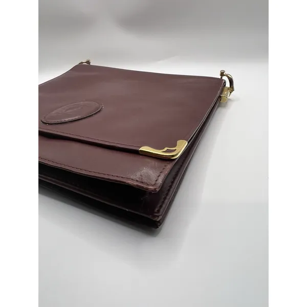 Cartier Vintage Must De Cartier Flap Bag Pouch No Strap Bordeaux - Image 4