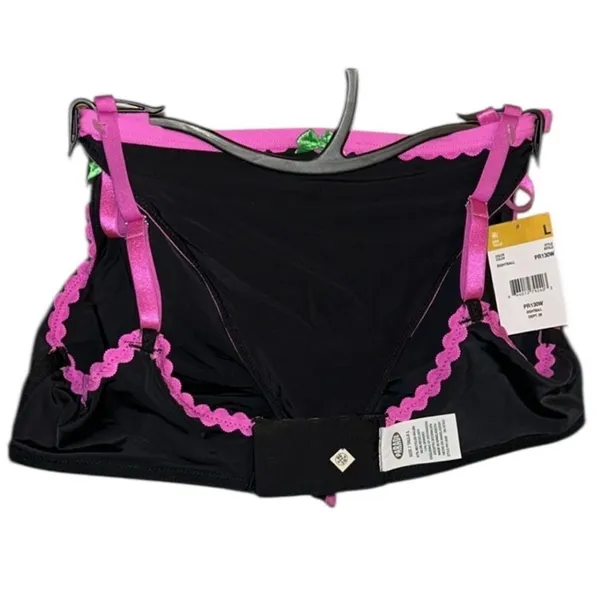 Parade Pink and Black Bralette and Thong Set(Size Large) - Image 2