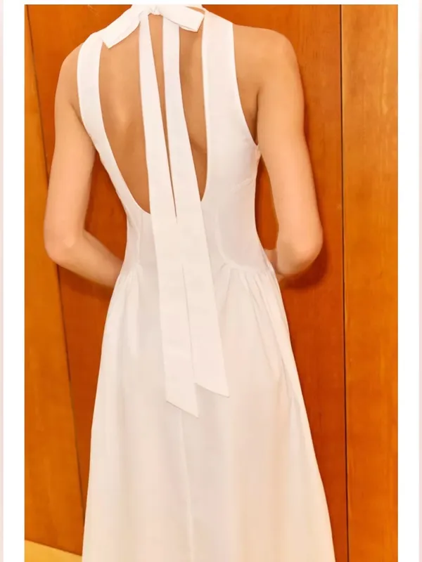 Zara white  maxi dress with open back‎ - Image 2