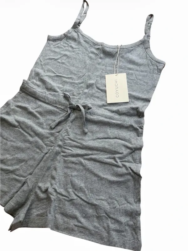 Coyuchi Womens Solstice Organic Short Romper Gray Heather XSmall NWT - Image 4