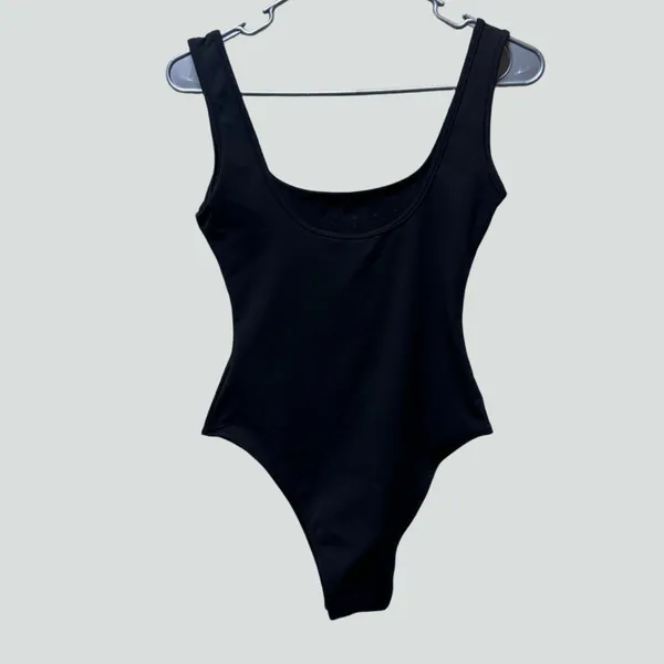 NWT Y2K Rhinestone Square Neck Sleeveless Bodysuit Sz XS‎ - Image 5