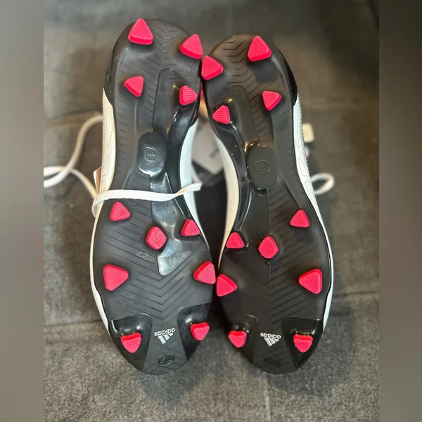 Adidas F10 TRX FG W women's soccer cleats in the silver and pink colorway - Image 2