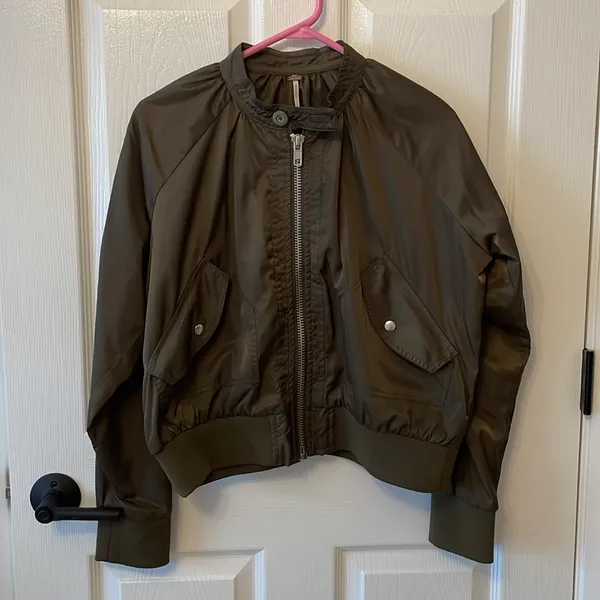 Free People Midnight Satin bomber jacket - Image 5