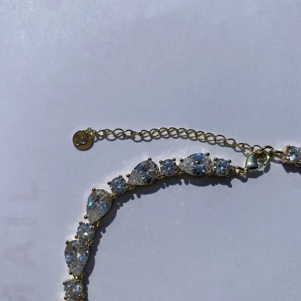 ⚜️💎 New Pavoi 18” 14K Yellow Gold Plated Clear Sparkling Cubic Zirconia Crystal Pendant Tennis Necklace 💎⚜️ - Image 3