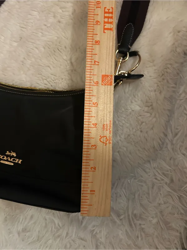 Coach Black Nylon Shoulder Bag CA205 crossbody purse adjustable strap - Image 9