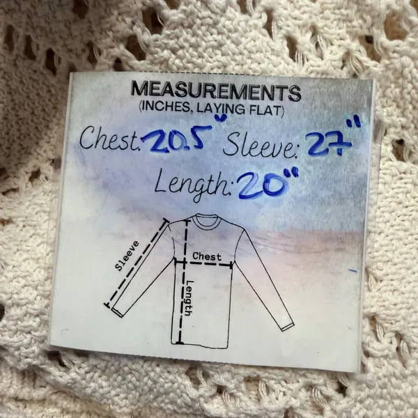 Z Supply Cream Pointelle Geometric Knit Button Cardigan Sweater ZW253328 Large - Image 8