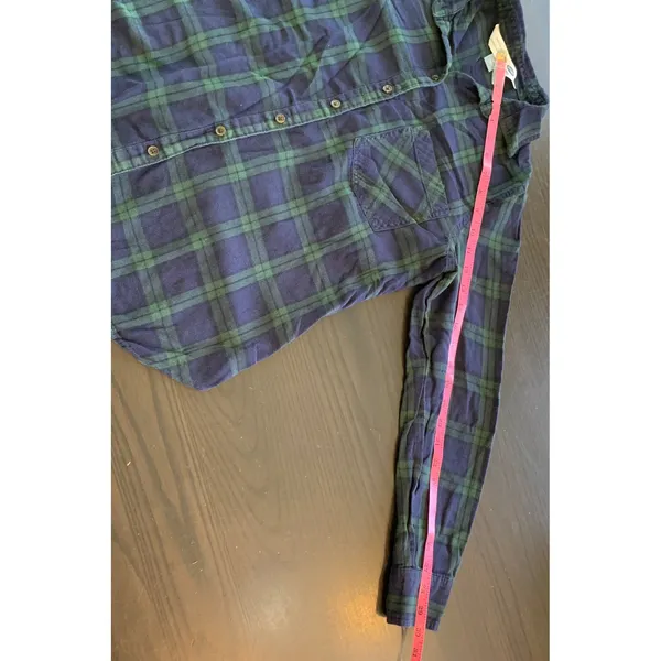 Old Navy Womens Classic Flannel Shirt Long Sleeve‎ Button Down Plaid Size M - Image 11