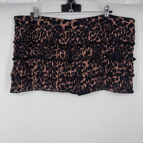 Lioness Ruffle Leopard Mini Skort Sz AU14/XL - Image 2
