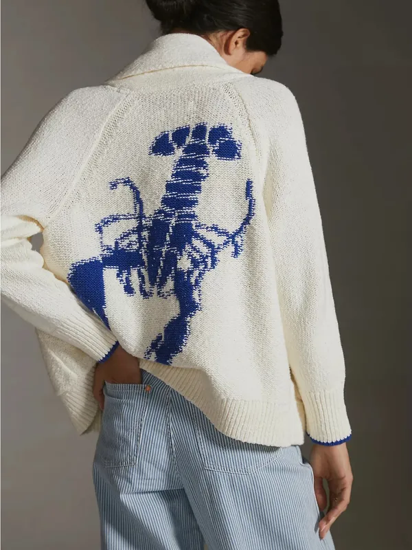 Anthropologie Maeve Lobster Cardigan Sweater in White - Image 2