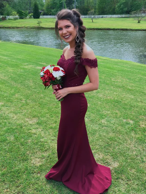 PromGirl Burgundy Formal Dress - Image 3