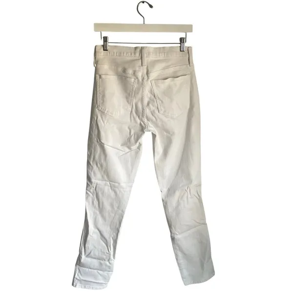 J.Crew High Rise White Straight Leg Jeans size 27 Tall Minimalist Summer‎ - Image 2
