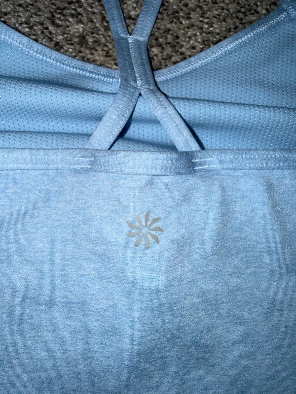 Athleta Girl Racerback Workout Tank Top Light Blue - Image 3