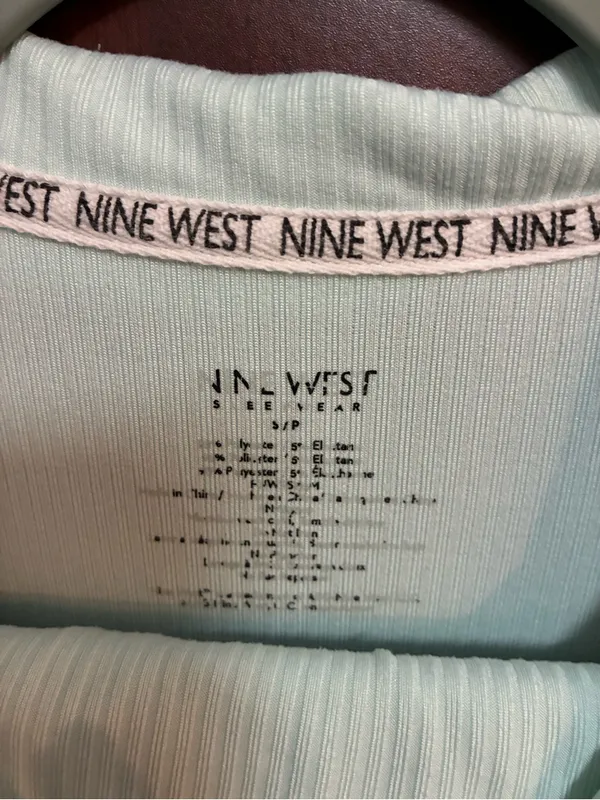 Women’s Nine West Brand Light Mint Short Sleeve Pocket Tee Sleepwear Set Size S - Image 3