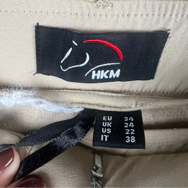 HKM Women's Tan Khaki Horse Riding Pants Breeches US Size 22 - Image 5