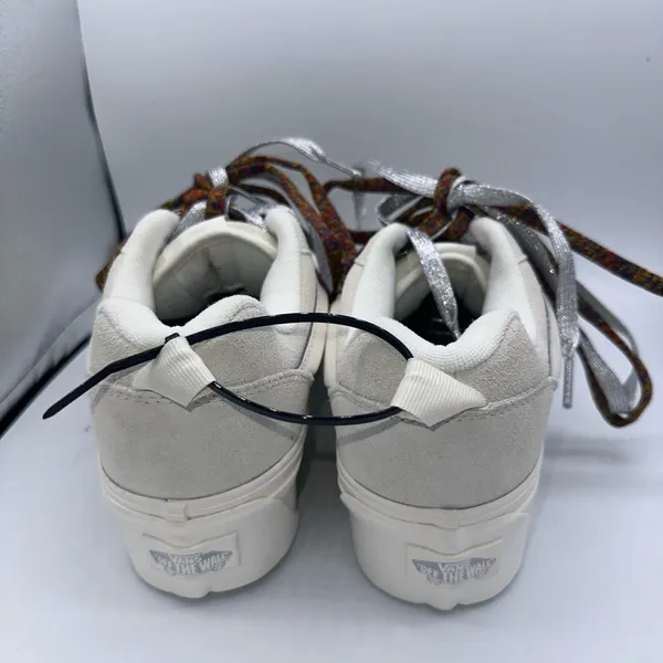 Size 10w Men’s 8.5 - VANS Knu Stack White Multi-Color Laces - Image 4