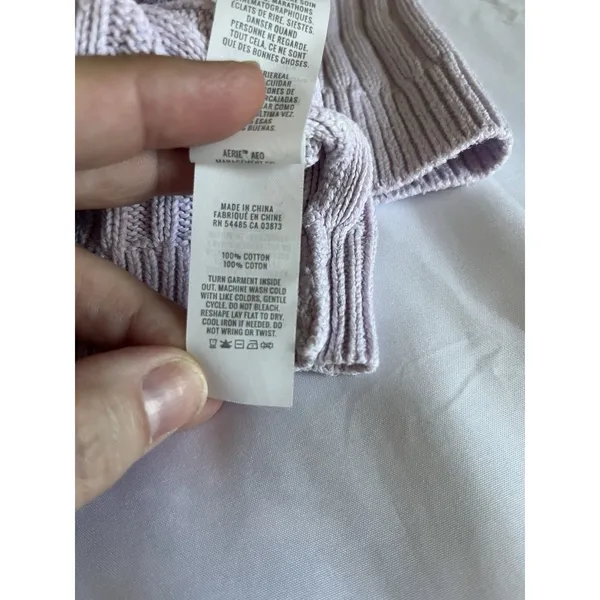 Aerie Rib Knit Crop Tank M Purple Lavender - Image 6