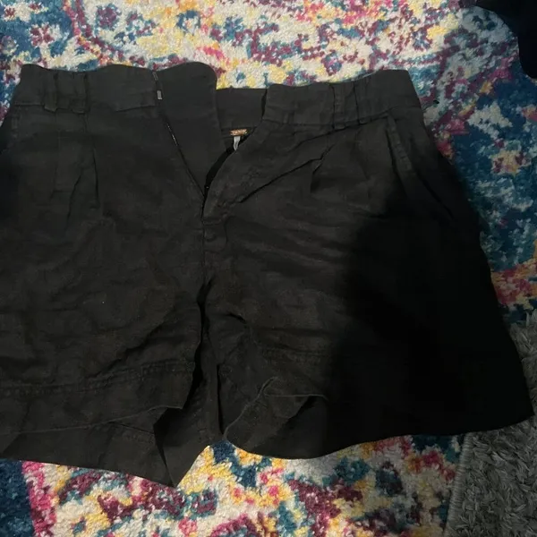 Free People Chelsea Linen Shorts‎ Black Size 0 - Image 5