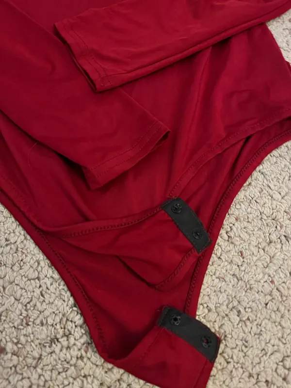 Long sleeve cherry red bodysuit  - Image 3