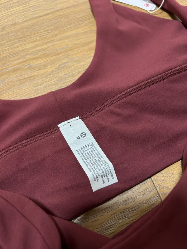 Lululemon Sz 12  Align Bra - Red Merlot - Image 7