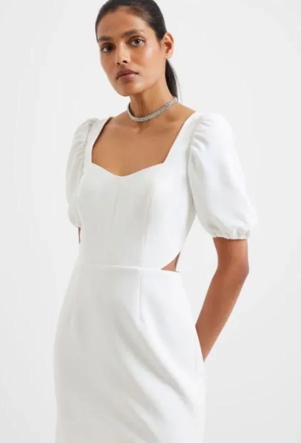 Whisper Puff Sleeve Cutout Mini Dress - Image 2