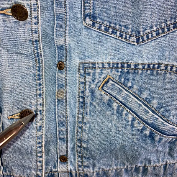 Liz Authentic Denim Jacket Women L Vintage‎ 90s Trucker Indie Grunge Utility - Image 4