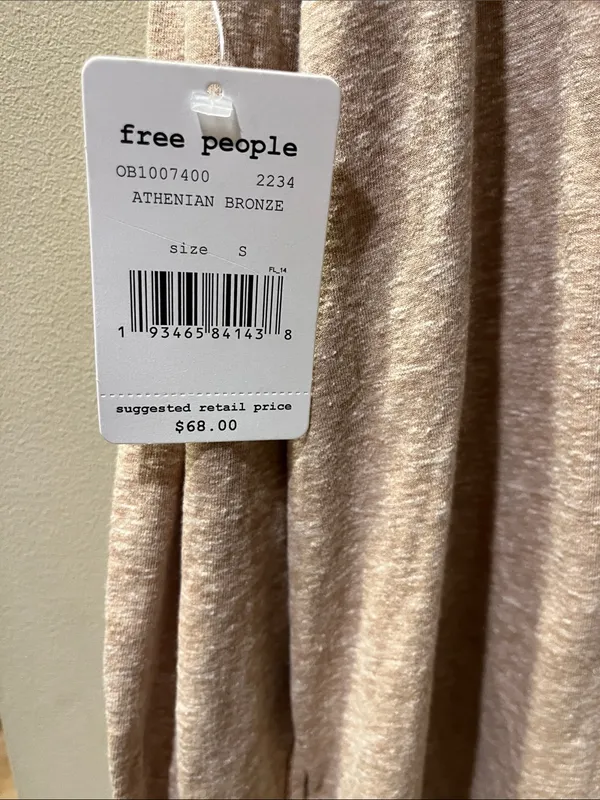 Free People Soft Beige Cowl-Neck Tunic - Image 4
