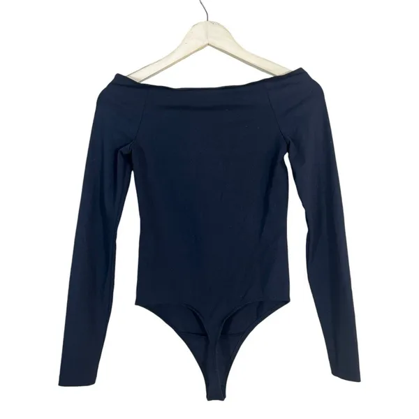 Abercrombie & Fitch Cutout Off-Shoulder Bodice Black Chic Long Sleeve Size XS - Image 5