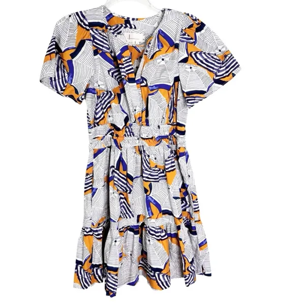 Anthropologie The Somerset Cotton Beach Umbrella Print Mini Dress Size S - Image 5