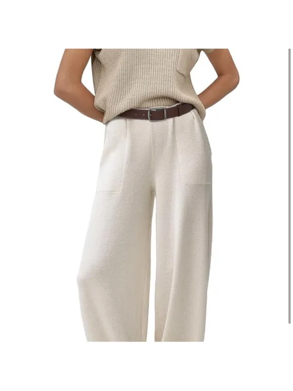 NWOT Two Piece Knitted Sweater Set Tan Size L - Image 2