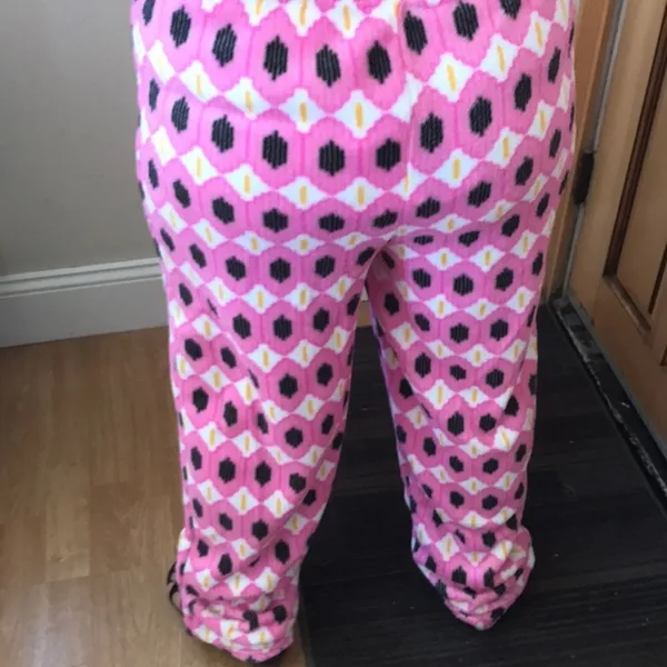 Major sale $11 was $15 New pink Geometric plush sleep pant size M barbie core - Image 4