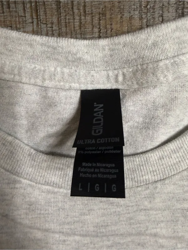 Gildan Light Gray Tee with Pink Bow Ghosts - Image 2