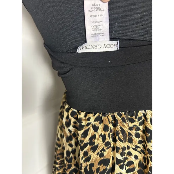 Body central leopard print balloon mini dress - Image 3