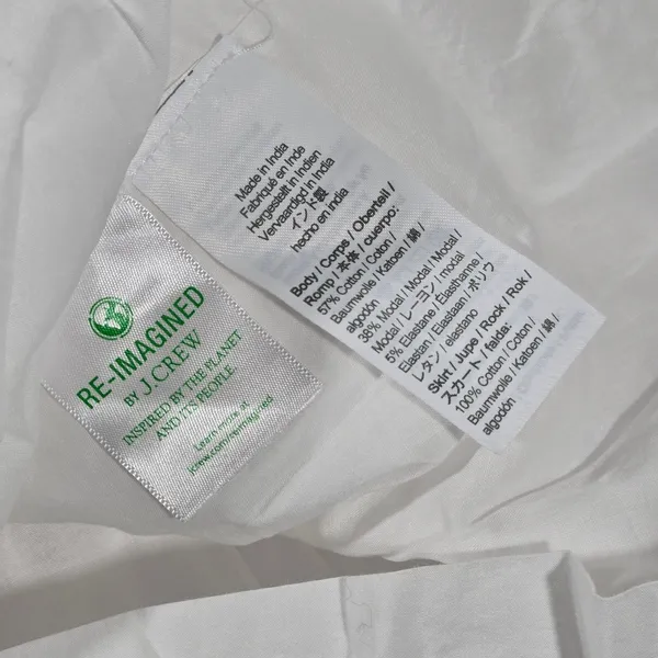 J. Crew Vintage‎ rib high-neck cutaway tank dress with poplin skirt XXS NWT - Image 3