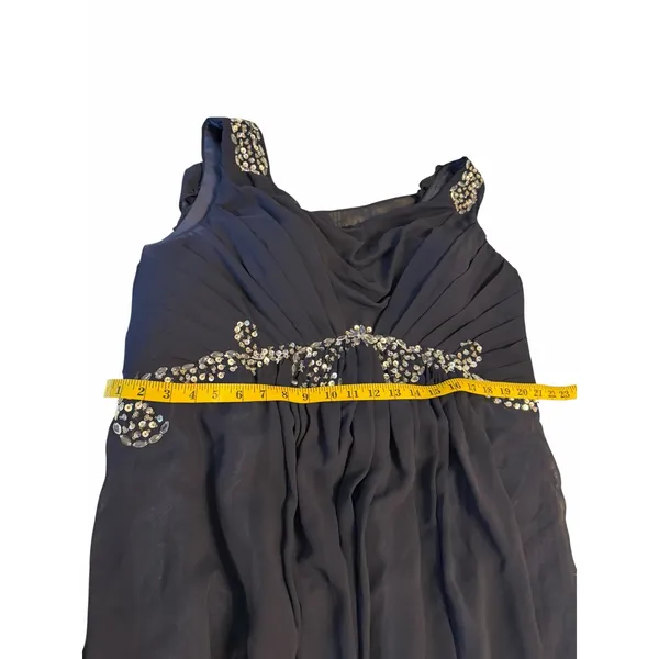 DressSale Navy Blue Chiffon Beaded Formal Evening Gown Estimated 14/16 - Image 6