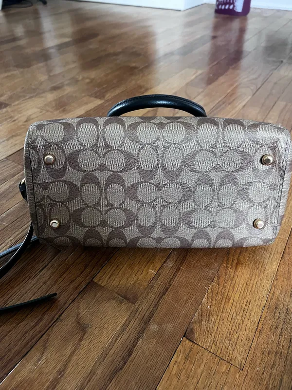 Coach Crossbody Signature Bag Brown and Black - Image 4