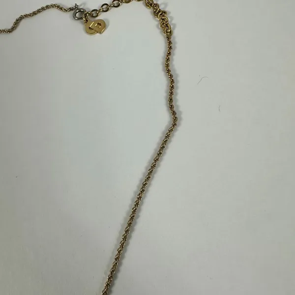 Christian Dior CD Logo Gold‎ Tone Pendant Necklace - Image 4