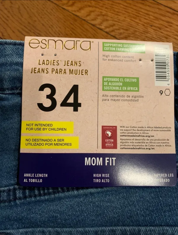 Esmara vintage inspired 90s mom-jean inspo fashion jeans in mid blue size 34 - Image 7