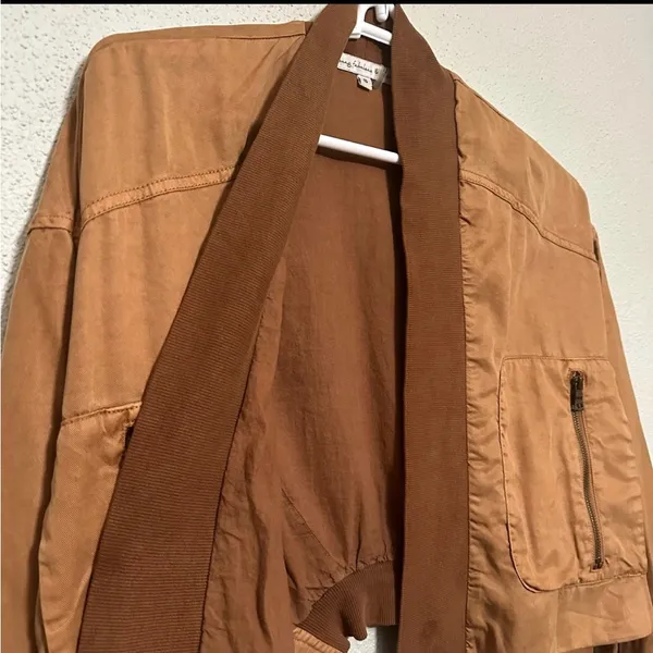 Young Fabulous and Broke The Fara Jacket Brown Cropped Bomber - Small - Image 2