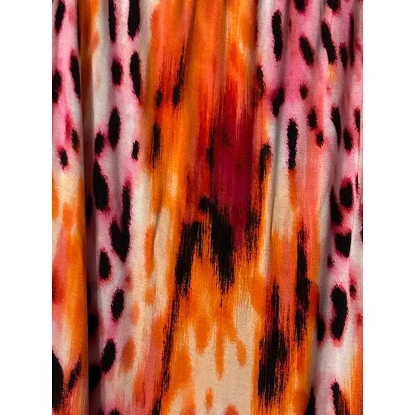 Apt. 9 Pink Orange Abstract Animal Print‎ Strapless Maxi Dress Tropical Medium - Image 12