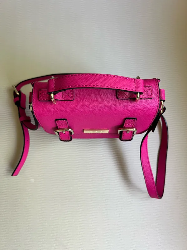 Kate Spade Essex Scout Mini Crossbody Hot Pink Saffiano Leather NWOT - Image 3