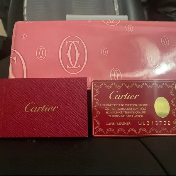 Cartier happy birthday wallet‎ with authentication card Pink - Image 10