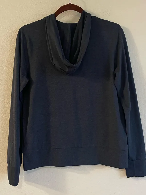 Vuori Womens Shirt Halo Performance Hoodie 2.0 Midnight Heather Size Small - Image 6