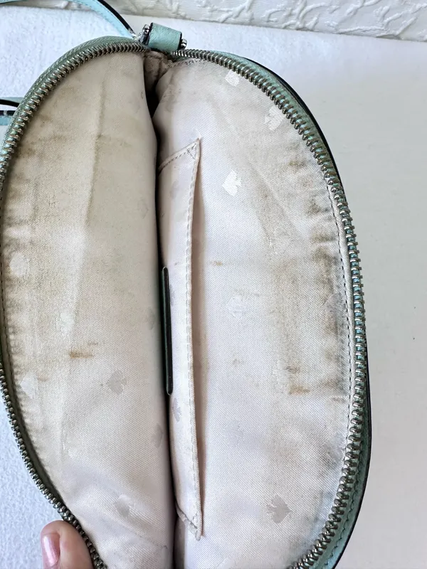 Kate Spade Perry Mint Green Saffiano Leather Small Dome Crossbody Purse Classic - Image 16