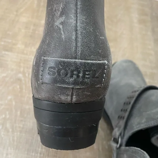 Sorel Leather Lolla II Ankle Boot Womens 7 Waterproof Quarry Grey Studded Bootie - Image 8