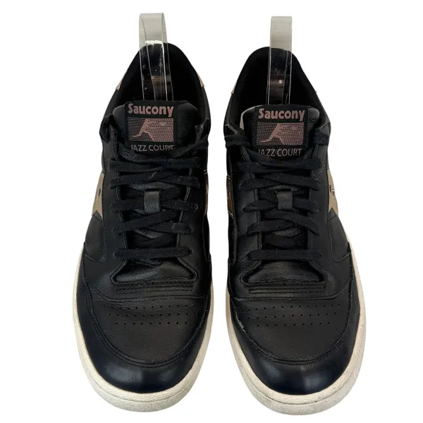 Saucony Jazz Court Women's Sz 9.5 Black Rose Gold Leather‎ Retro Low Sneaker - Image 7