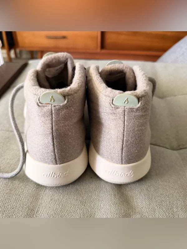 Allbirds Mizzle Merino Wool Runner-Up Ankle Sneaker Lace Light-Gray Size 10 - Image 6