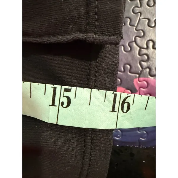 Athleta‎ Womens Black Pleated Athletic Skort Ribbed Waistband Small Pocketed - Image 8