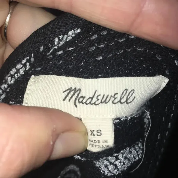 Madewell Terry striped XS cropped sleeveless top - Image 4